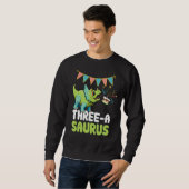 Sweatshirt Trois A Saurus Dinosaur Cute Kiddo Tricératops (Devant entier)