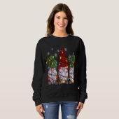 Sweatshirt Trois Buffles Gnomes Plaid Red Christmas (Devant entier)