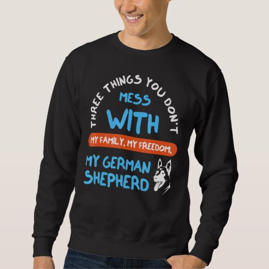 Sweatshirt Trois choses que vous ne manquez pas avec berger a (Devant)