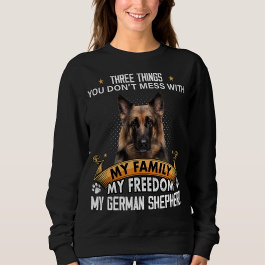 Sweatshirt Trois choses que vous ne manquez pas avec berger a (Devant)