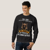 Sweatshirt Trois choses que vous ne manquez pas avec berger a (Devant entier)
