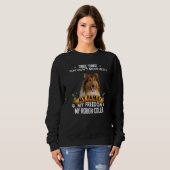 Sweatshirt Trois choses que vous ne manquez pas avec Collie C (Devant entier)