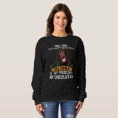 Sweatshirt Trois choses que vous ne manquez pas avec le chien (Devant entier)