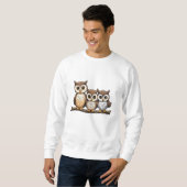 Sweatshirt Trois chouette petite chouette (Devant entier)