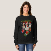 Sweatshirt Trois Labrador En Sock Noël Père Noël X Mas Chien (Devant entier)