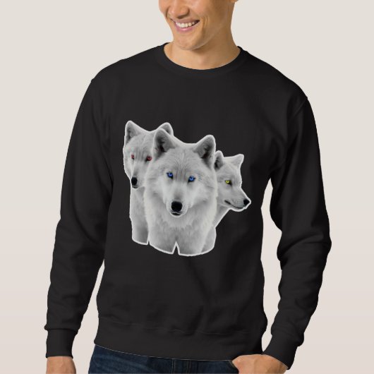 Sweatshirt Trois Loups Blancs (Devant)