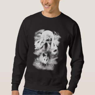 Sweatshirt Trois Lune Opossum Avec 3 Possums Et Mort Lune Op