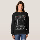 Sweatshirt Trombone Christmas Funny Band Ugly Sweer (Devant entier)