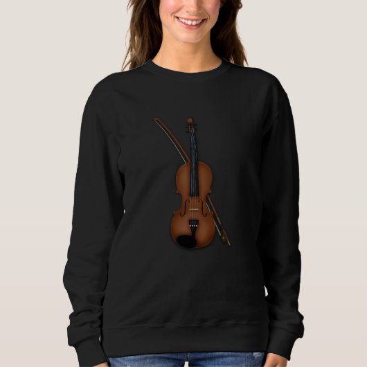 Sweatshirt Trompe L'oeil Violon Viola classique Musicien (Devant)