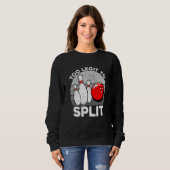 Sweatshirt Trop Léger Pour Fractionner Les Bowling Drôle (Devant entier)