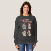 Sweatshirt Trop mignon pour faire peur (Devant entier)