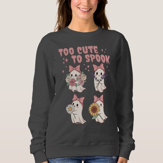 Sweatshirt Trop mignon pour faire peur (Devant)
