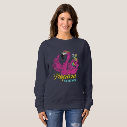 Sweatshirt Tropical Attitude (Devant entier)