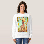 Sweatshirt Tropical Cute Baby Giraffe Cartoon-37560 (Devant entier)