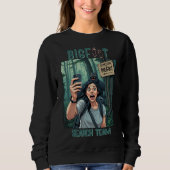 Sweatshirt Trouver Bigfoot Sasquatch Selfie Noir (Devant)