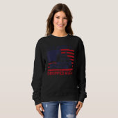 Sweatshirt Trucker Truck Driver American Flag Dropped A Load (Devant entier)