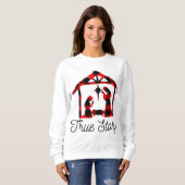 Sweatshirt True Story Christmas Manger Nativity Scene Buffalo (Devant entier)