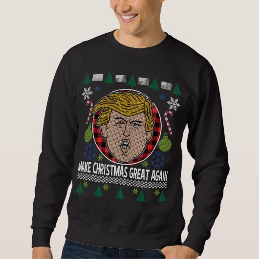 Sweatshirt Trump 2020 rend Noël super à nouveau laide (Devant)
