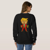 Sweatshirt Trump heureux drôle Trump taureau ours Trump mème  (Dos entier)