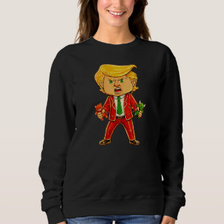 Sweatshirt Trump heureux drôle Trump taureau ours Trump mème