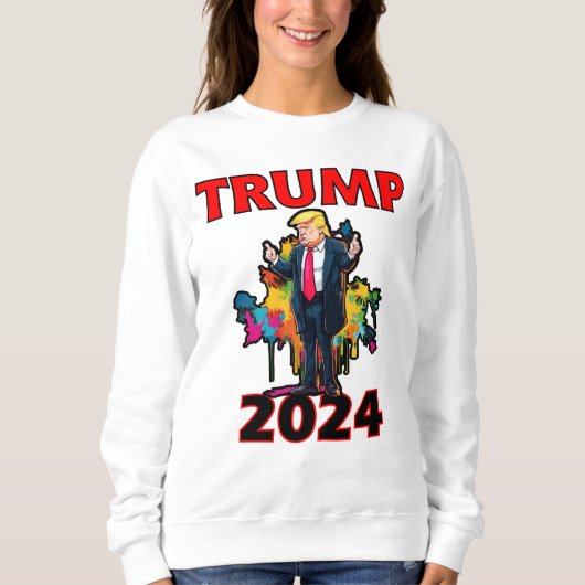 Sweatshirt Trump pour le président 2024, Make America Great v (Devant)