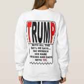Sweatshirt Trump TP ! (Dos)