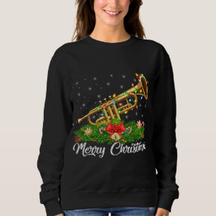 Sweatshirt Trumpet Music Lover Correspondance Santa Hat Trump