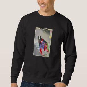 Sweatshirt Tsukioka Hoshun Ukiyo E Print Comprend Un Snack Su