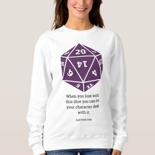 Sweatshirt TTRPG Tabletop RPG Gamer d20 T-Shirt (Devant)