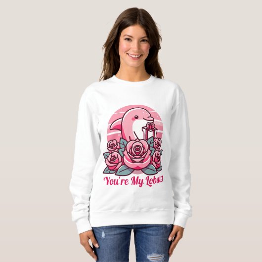 Sweatshirt Tu es mon homard - Saint-Valentin  (Devant entier)