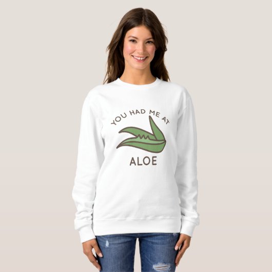 Sweatshirt Tu M'As Eu À Aloe (Devant entier)