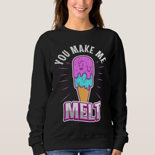 Sweatshirt Tu me fais fondre 3 (Devant)