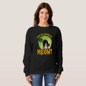 Sweatshirt Tu me fais peur, chat noir (Devant entier)