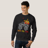 Sweatshirt Tu Plaid Monster Truck Thankgiving Turkey Lover C (Devant entier)