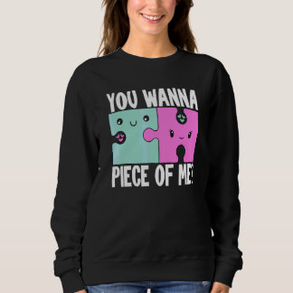 Sweatshirt Tu Veux Un Morceau De Moi Puzzle Couple
