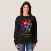 Sweatshirt Tuberous Sclerosis Complex Awareness Hands (Devant entier)