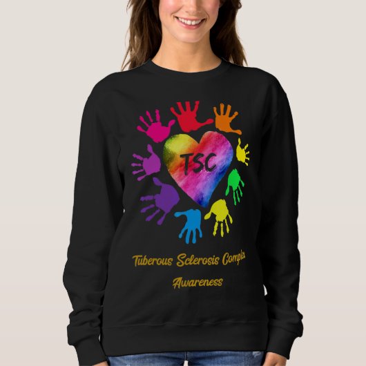 Sweatshirt Tuberous Sclerosis Complex Awareness Hands (Devant)