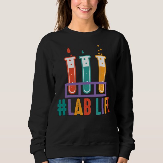 Sweatshirt Tubes d'essai sur le travail Laboratoire Médicale (Devant)