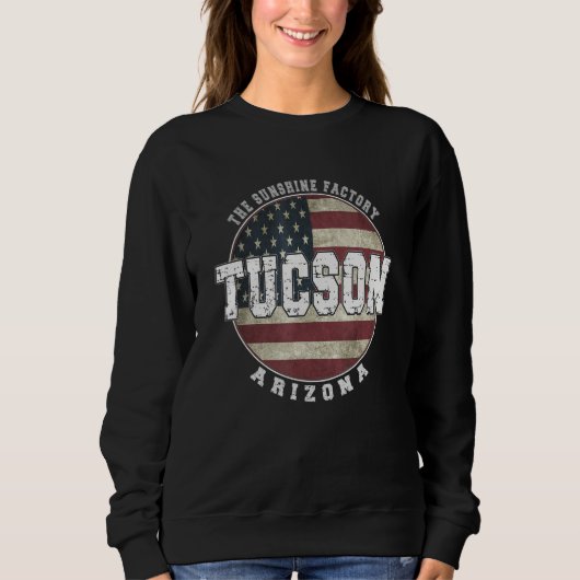Sweatshirt Tucson Arizona  Vintage American flag (Devant)