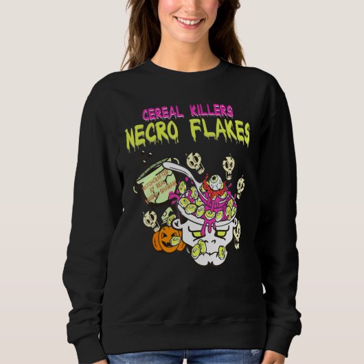Sweatshirt Tueur de céréales Zombies Horreur Pun Alimentation (Devant)