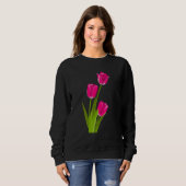 Sweatshirt Tulipes roses (Devant entier)