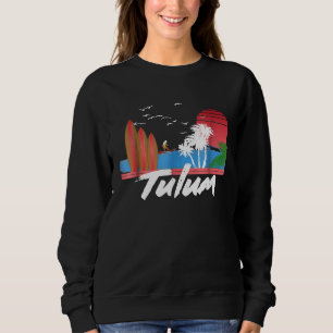 Sweatshirt Tulum Rétro Surf T Shirt Mexique Cadeau Vêtements