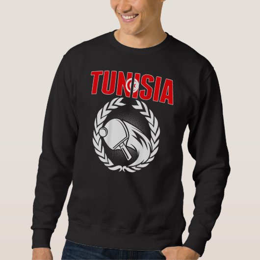 Sweatshirt Tunisia Ping Pong  Tunisia Table Tennis Team Suppo (Devant)