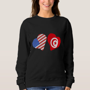 Sweatshirt Tunisie Amérique USA Cœur Fierté tunisienne Tunisi