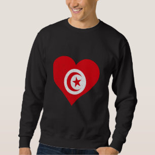 Sweatshirt Tunisie Drapeau Vintage coeur Tunisian Pride Tunis