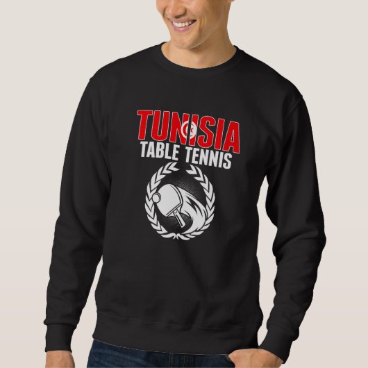 Sweatshirt Tunisie Tennis de Table  Équipe de Ping Pong Tunis (Devant)