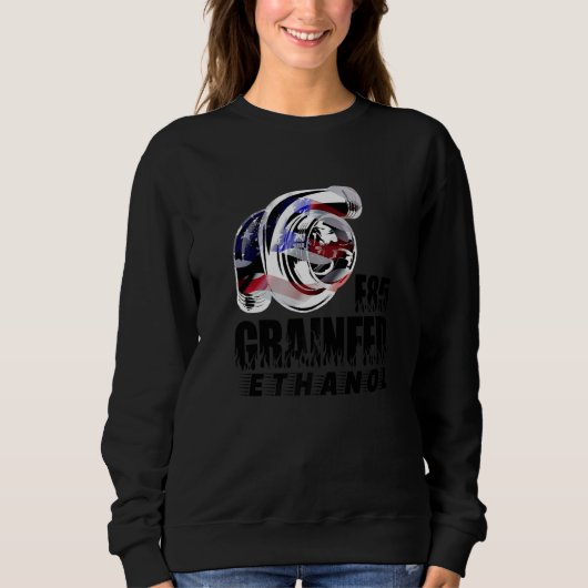 Sweatshirt Turbocharger Drag Racing Race Car Turbo Grain Fed (Devant)