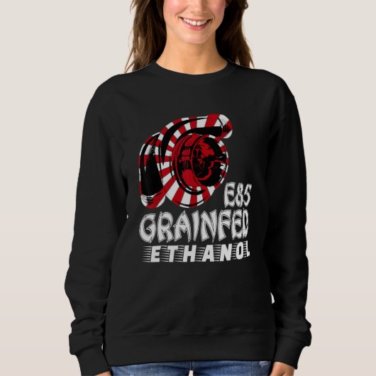 Sweatshirt Turbocharger Drag Racing Race Car Turbo Grain Fed (Devant)