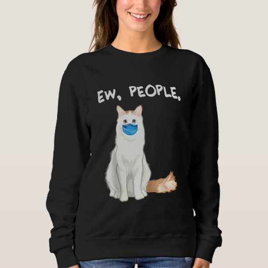 Sweatshirt Turc Van Ew Personnes Chat Portant Un Masque Visag (Devant)