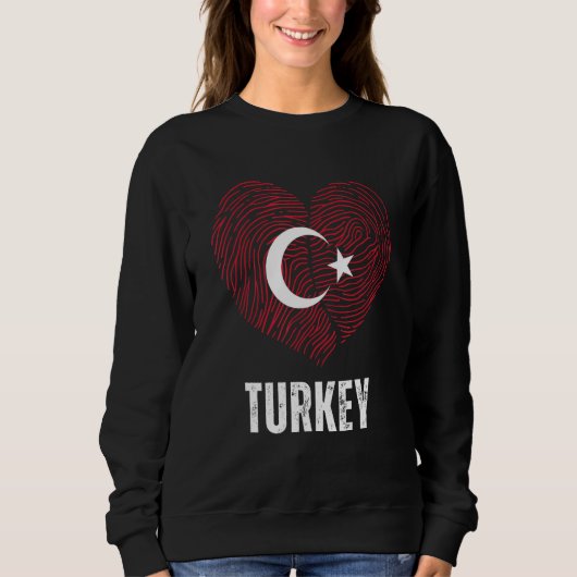 Sweatshirt Turkey Flag Turkish Flag Turkey DNA Turkey Heart (Devant)